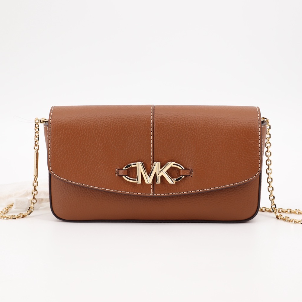 Brand New Michael Kors Izzy Pebbled Leather Convertible Shoulder Bag Clutch